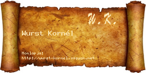 Wurst Kornél névjegykártya